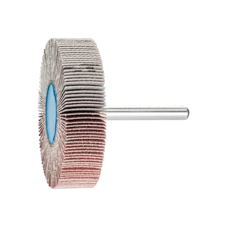 Pferd 2-1/2" x 1/2" Mounted Flap Wheel - 1/4" Shank - Aluminum Oxide - 120 Grit 45266
